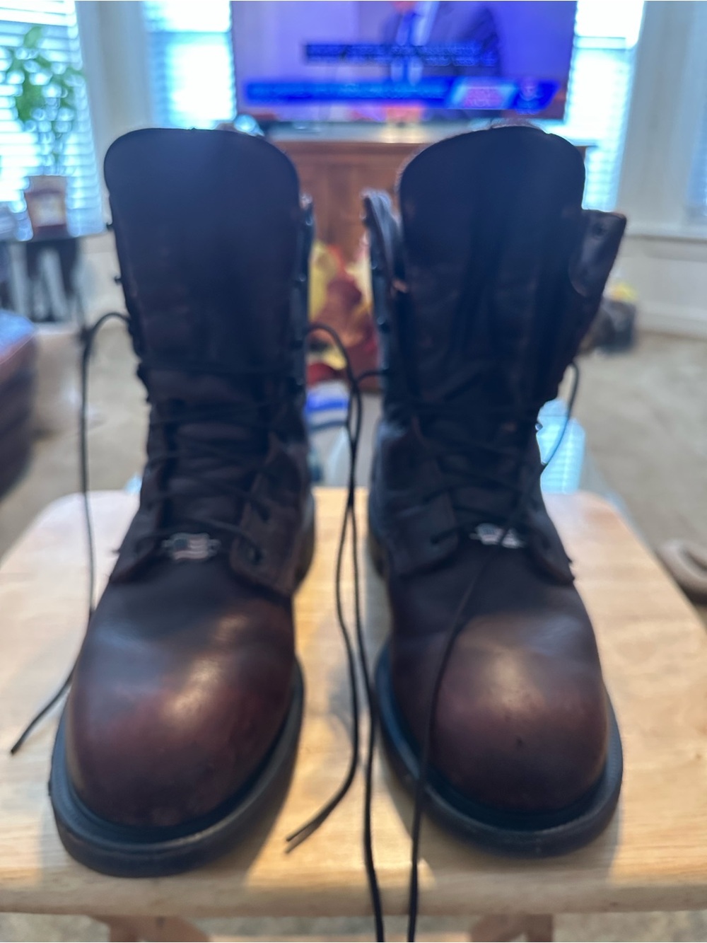 Red Wing Shoes Brown Leather Lace-Up Work Boots